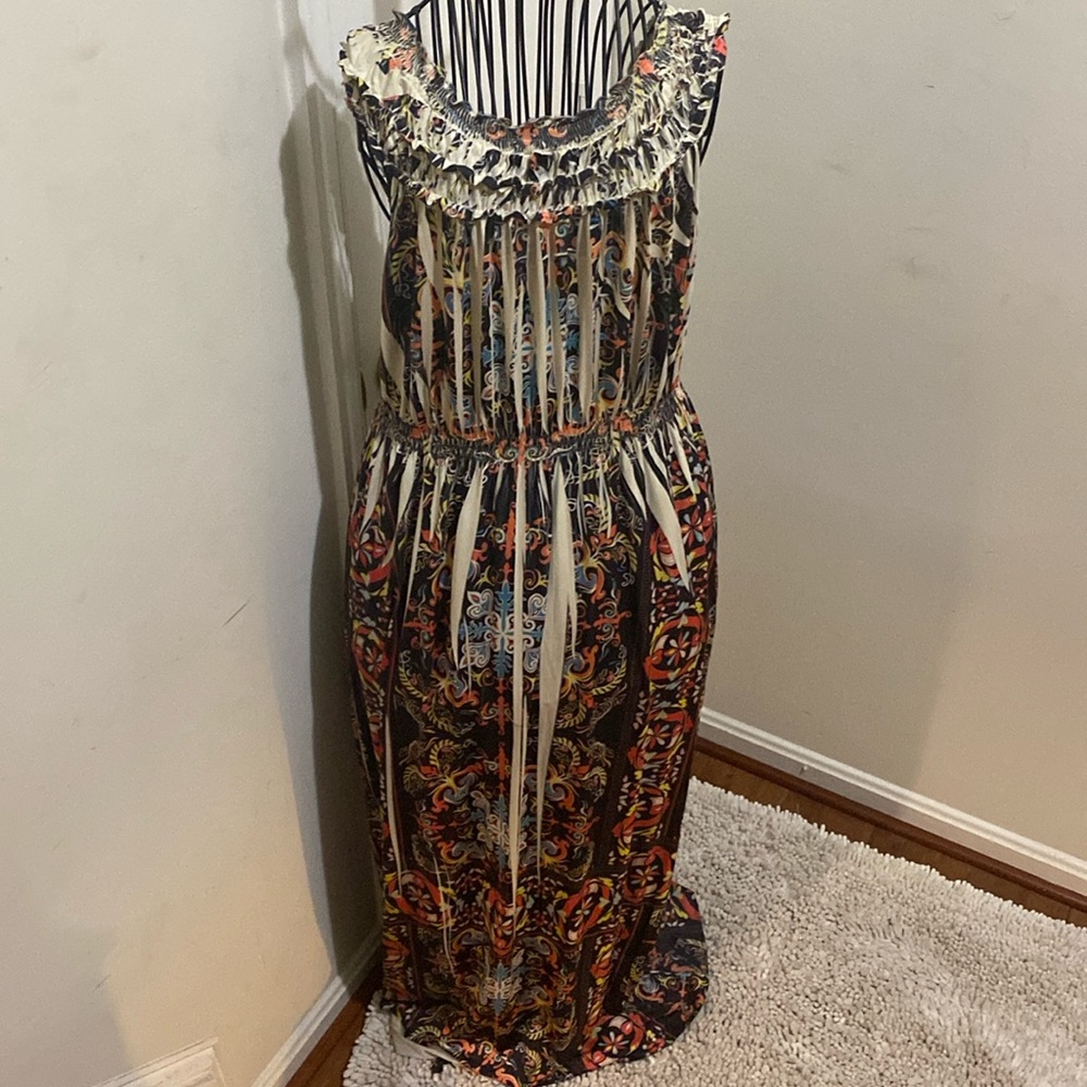 Multi color ankle length dress. Pre-owned
